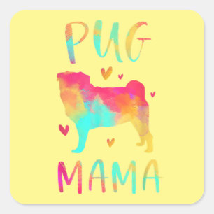 Beste Pug Mam ooit Vierkante Sticker