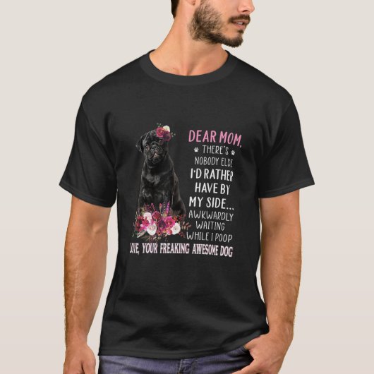 Beste Pug Moeder Gelukkige Moederdag T-shirt (Voorkant)