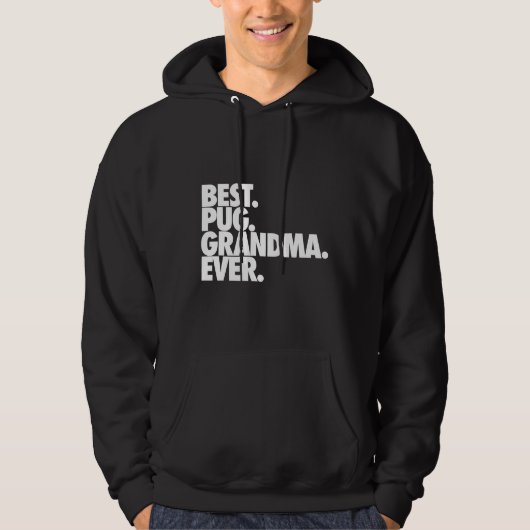 Beste Pug Oma Ooit - Dog Pug Nana Gift Classic Hoodie (Voorkant)