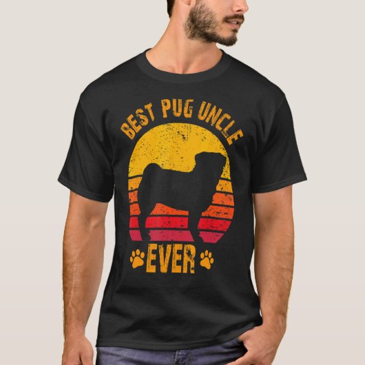 Beste Pug Oom Ooit Grappig Cadeau Oom T-shirt (Voorkant)