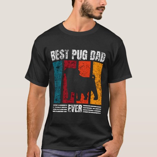 Beste Pug-papa ooit Klassiek 538 T-shirt (Voorkant)