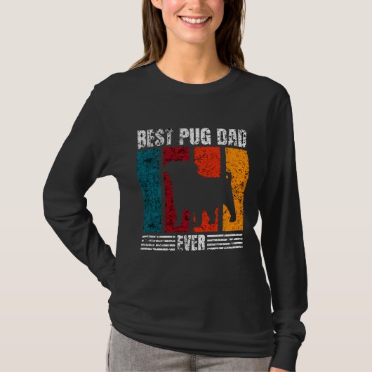 Beste Pug Papa Ooit Klassiek T-shirt 538 (Voorkant)