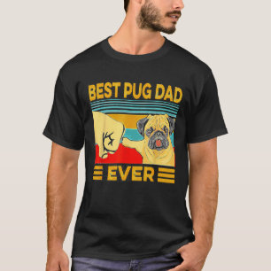 Beste Pug-papa ooit Retro Vintage Klassieker 440 T-shirt