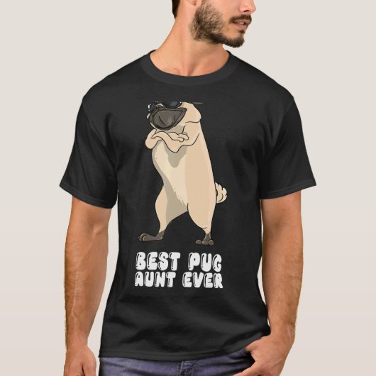 Beste Pug Tante Ooit T-shirt (Voorkant)