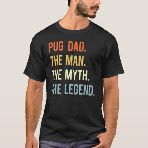 Beste Pug Vader Hond Dier Schattige Man Mythe Leg T-shirt