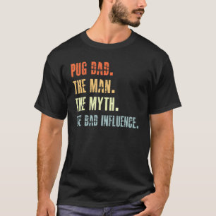 Beste Pug Vader Ooit   Hond Dier   Man Mythe Schat T-shirt
