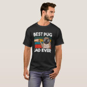 Beste Pug Vader Ooit Hond Vader Vuist Stomp T-shirt (Voorkant volledig)