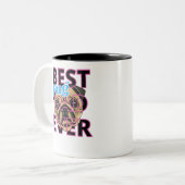 Beste Pug Vader Ooit Tweekleurige Koffiemok (Voorkant links)