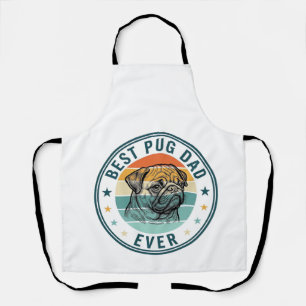 Beste Pug Vader Ooit Vintage Gravure Hond Shirt On Schort
