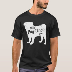 Beste Pugs Oom Ooit Trots Vintage Puppy Pug Retro T-shirt