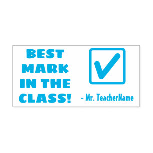 "BESTE PUNT IN DE KLAS!" Tutor Rubber Stamp Zelfinktende Stempel