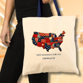 Beste Quilter in de VS Gepersonaliseerde Patchwork Tote Bag