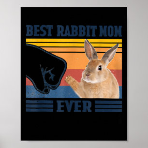 Beste Rabbit mam Ever Moederdag gift Poster