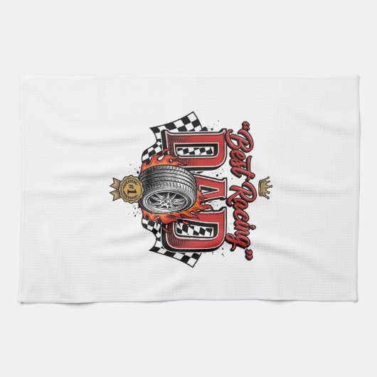 Beste Racing Vader Vintage Band Vaderdag Theedoek (Horizontaal)