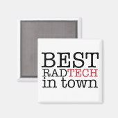 Beste Rad Tech in Town Magnet (Voorkant / Achterkant)