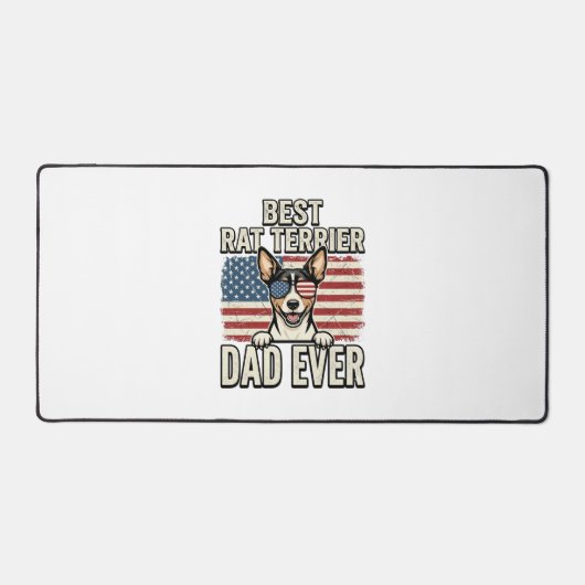 Beste Rat Terrier Vader Ooit Patriottisch Hond Shi Bureaumat (Voorkant)
