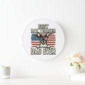 Beste Rat Terrier Vader Ooit Patriottisch Hond Shi Grote Klok (Huis)