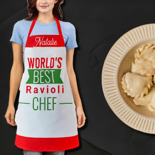 Beste Ravioli Chef ter wereld - gepersonaliseerd A Schort