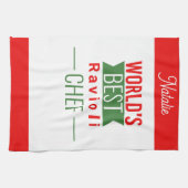 Beste Ravioli Chef ter wereld - gepersonaliseerd Theedoek (Horizontaal)