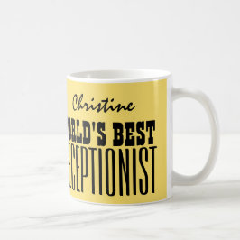 Beste recepTIONIST Gold- en zwarte V04-monitor ter Koffiemok