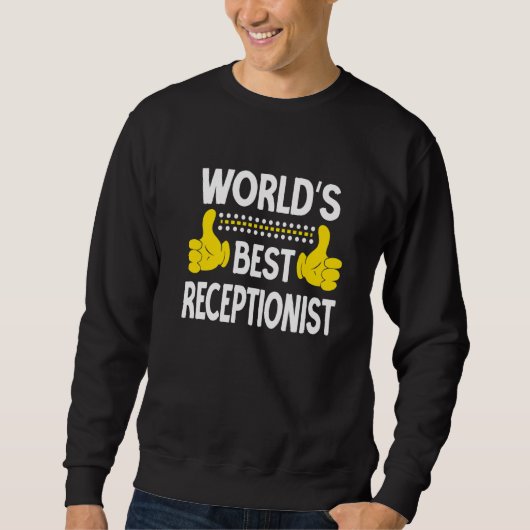 Beste Receptioniste Baan Titel Beroep Rec Trui (Voorkant)