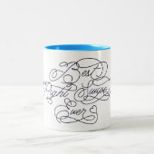 Beste Rechtse Swipe Ooit Grappige Vriend Liefdesci Tweekleurige Koffiemok (Center)