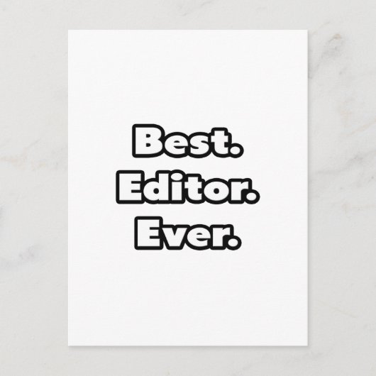 Beste. Redacteur. Ooit. Briefkaart (Voorkant)