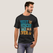 Beste redding papa ooit Vaderdag adoptie dier T-shirt (Voorkant volledig)