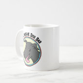 Beste Reddingshond Papa / Mama Custom Text Zwarte  Koffiemok (Voorkant links)