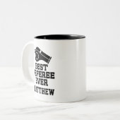 Beste referentie ooit op maat tweekleurige koffiemok (Voorkant links)