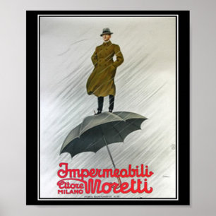 Beste regenjas Vintage Poster