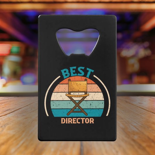 Beste Regisseur Retro - Filmmaker Gift Creditkaart Flessenopener