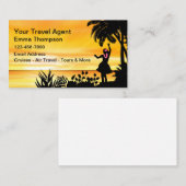 Beste reisagent Business Card-sjabloon Visitekaartje (Voorkant / Achterkant)