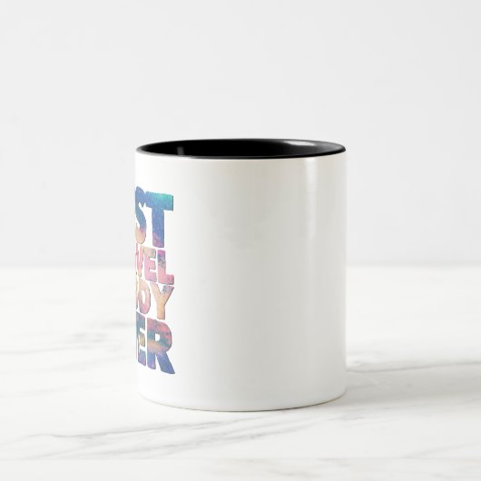 Beste reisvriend ooit, kleurrijk cadeau voor bijen tweekleurige koffiemok (Center)