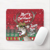 Beste rendieres - Vrolijk kerstfeest en gelukkig n Muismat (Met muis)