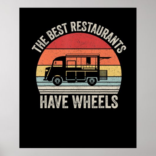 Beste restaurants hebben wielen| cadeau voor taco- poster (Voorkant)