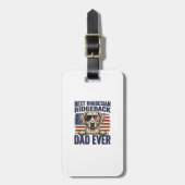 Beste Rhodesian Ridgeback Vader Ooit Vintage Hond  Bagagelabel (Voorkant verticaal)