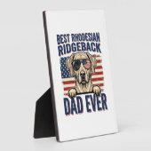 Beste Rhodesian Ridgeback Vader Ooit Vintage Hond Fotoplaat (Zijkant)