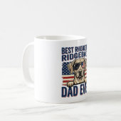 Beste Rhodesian Ridgeback Vader Ooit Vintage Hond Koffiemok (Voorkant links)