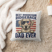 Beste Rhodesian Ridgeback Vader Ooit Vintage Hond  Kussen (Deken)