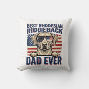 Beste Rhodesian Ridgeback Vader Ooit Vintage Hond Kussen