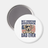 Beste Rhodesian Ridgeback Vader Ooit Vintage Hond Magneet (Voorkant / Achterkant)
