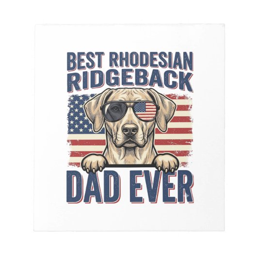 Beste Rhodesian Ridgeback Vader Ooit Vintage Hond Notitieblok (Voorkant)