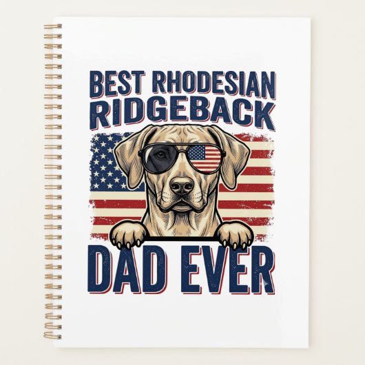 Beste Rhodesian Ridgeback Vader Ooit Vintage Hond Planner (Voorkant)