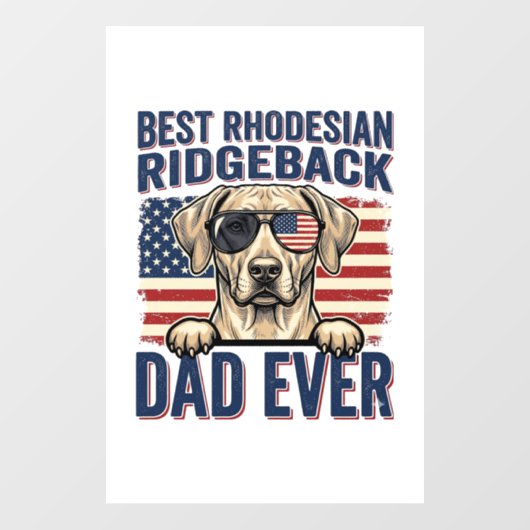 Beste Rhodesian Ridgeback Vader Ooit Vintage Hond Raamsticker (Vel)