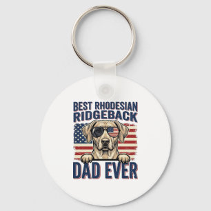 Beste Rhodesian Ridgeback Vader Ooit Vintage Hond Sleutelhanger