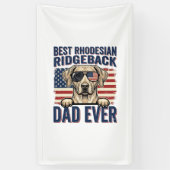 Beste Rhodesian Ridgeback vader ooit vintage hond Spandoek (Verticaal)