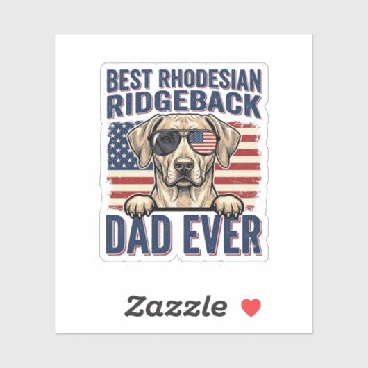 Beste Rhodesian Ridgeback Vader Ooit Vintage Hond Sticker (Vel)