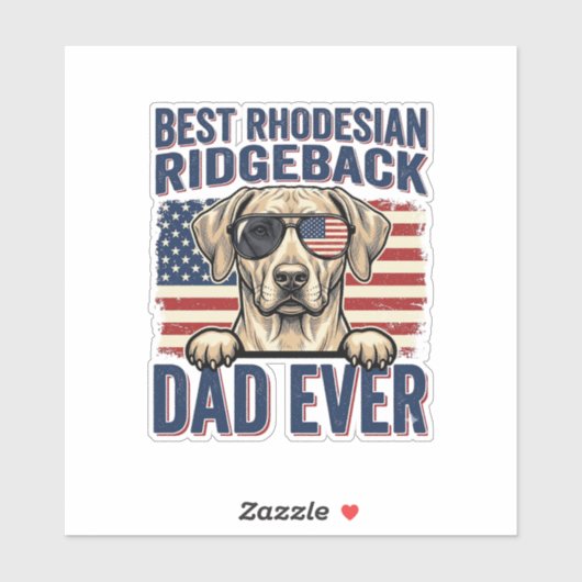 Beste Rhodesian Ridgeback Vader Ooit Vintage Hond Sticker (Vel)