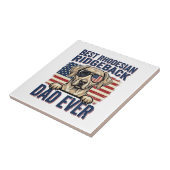 Beste Rhodesian Ridgeback Vader Ooit Vintage Hond Tegeltje (Zijkant)